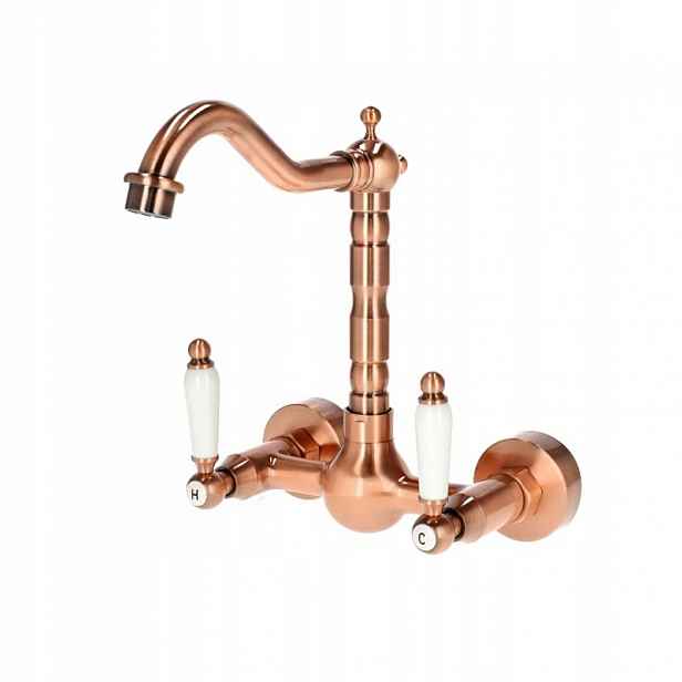 Nástěnná baterie Copper 2 růžové zlato Vysoká