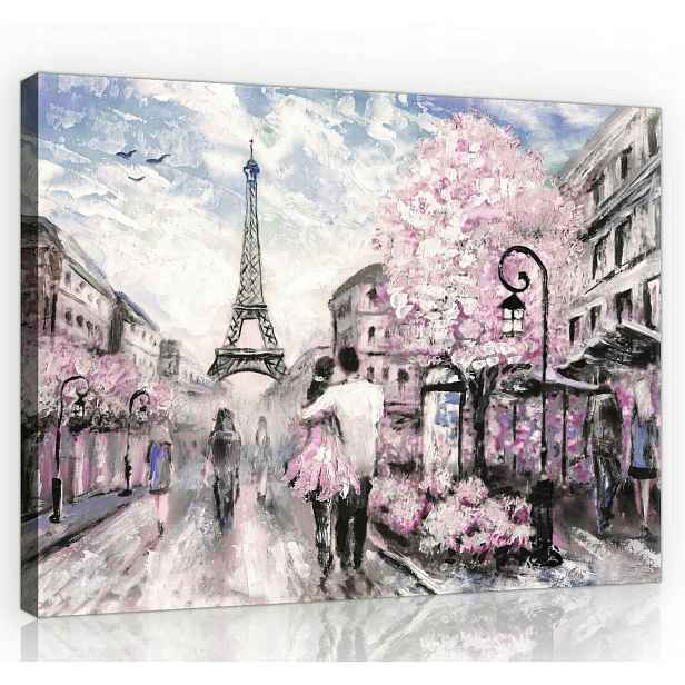 Obraz Na Plátně Canvas 70x50 Paříž Eiffelova Věž