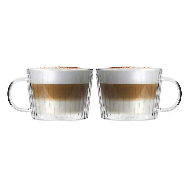 Skleněné šálky v sadě 2 ks na cappuccino 250 ml Livio Duo – Vialli Design