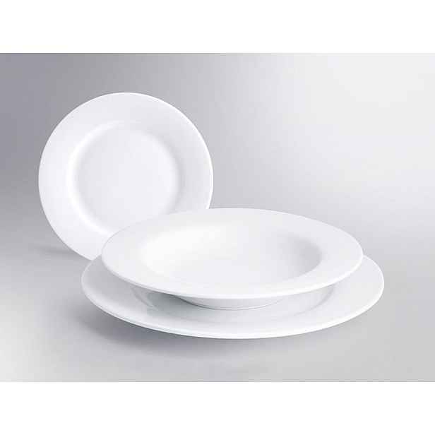 soupr.18díl.jídelní PURE Premium, silný, bílý porcelán