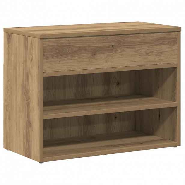 vidaXL Lavice s botníkem dub artisan 60 x 30 x 45 cm kompozitní dřevo