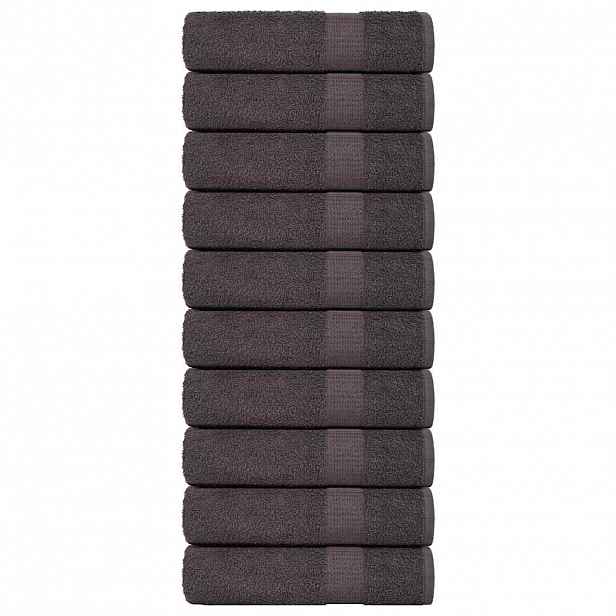 vidaXL Ručníky FROGN 10 ks antracitové 50x100 cm 360 g/m²