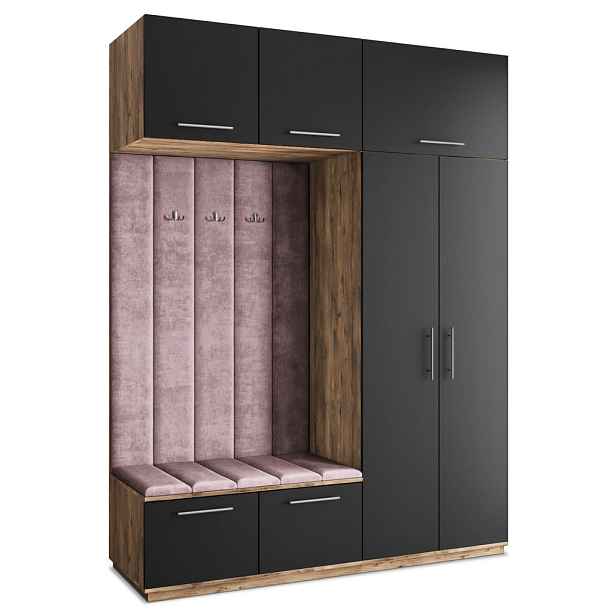 MASSENO MODERNÍ PŘEDSÍŇOVÁ SESTAVA REMA, 180/240/60 cm, dub Lefkas