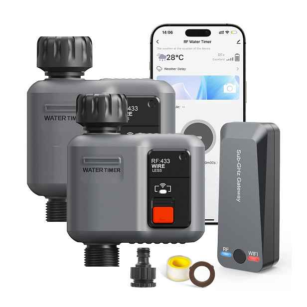 Johgee Sada 2 x Programátor Regulátor Zavlažování Rf 300 m WiFi Smart Timer