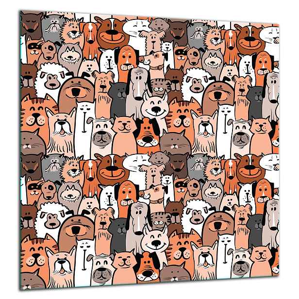 Skleněná Ochranná Deska Panel Lepidlo 60x65 Komiks
