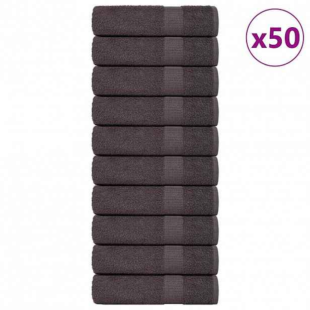 vidaXL Ručníky FROGN 50 ks antracitové 50x100 cm 360 g/m²