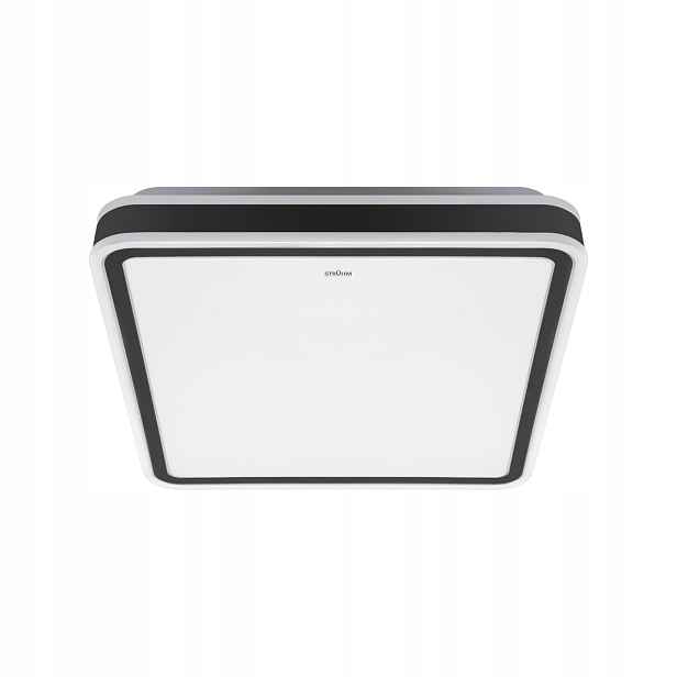 Moderní Led koupelnové stropní svítidlo 24W čtverec IP44 bílý černý Struhm