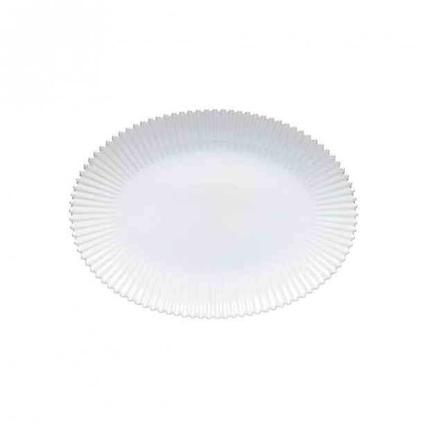 Bílý kameninový oválný tác Costa Nova Pearl, šířka 50 cm