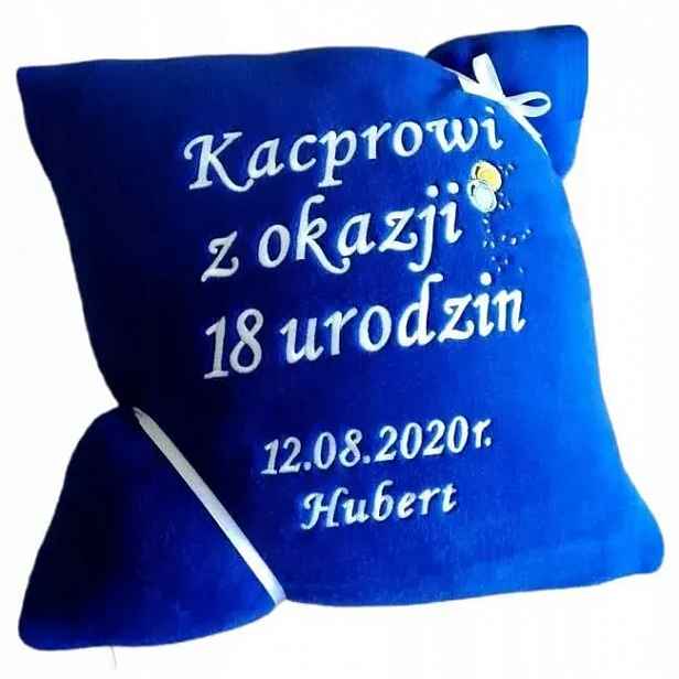 Dárek k 18. Narozeninám, osmnáctka pro přítelkyni, chlapce, Polštář s nápis