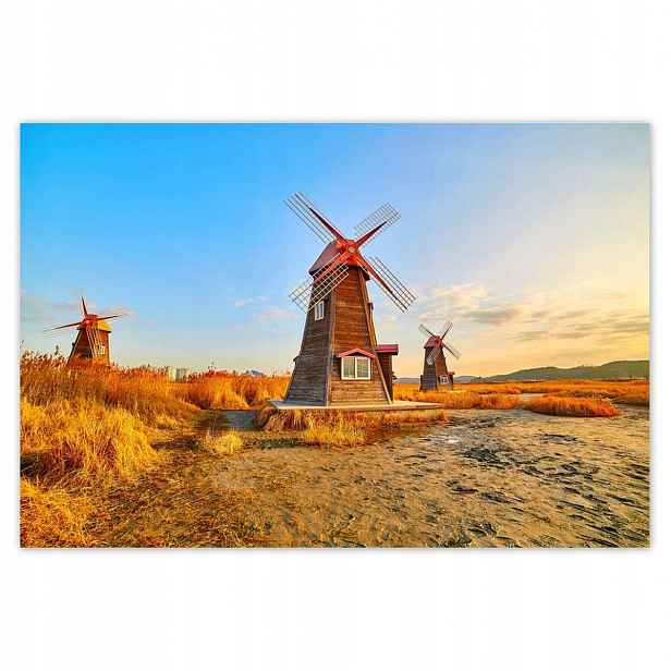 Fototapety 200x135 Dřevěný větrný mlýn