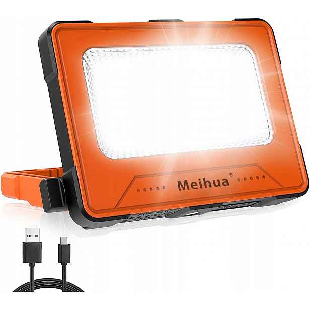 Led pracovní lampa, 60 W, 12 000 mAh, Led stavební reflektor, akumulátor
