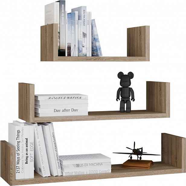 RAUMHIRSCH FURNITURE NÁSTĚNNÁ POLIČKA Sonoma 80/14/20