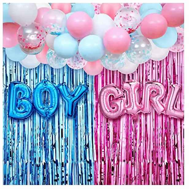 Sada Balónků Růžová Modrá Pro Baby Shower Gender Reveal Pohlaví Dítěte