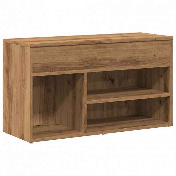 vidaXL Lavice s botníkem dub artisan 80 x 30 x 45 cm kompozitní dřevo