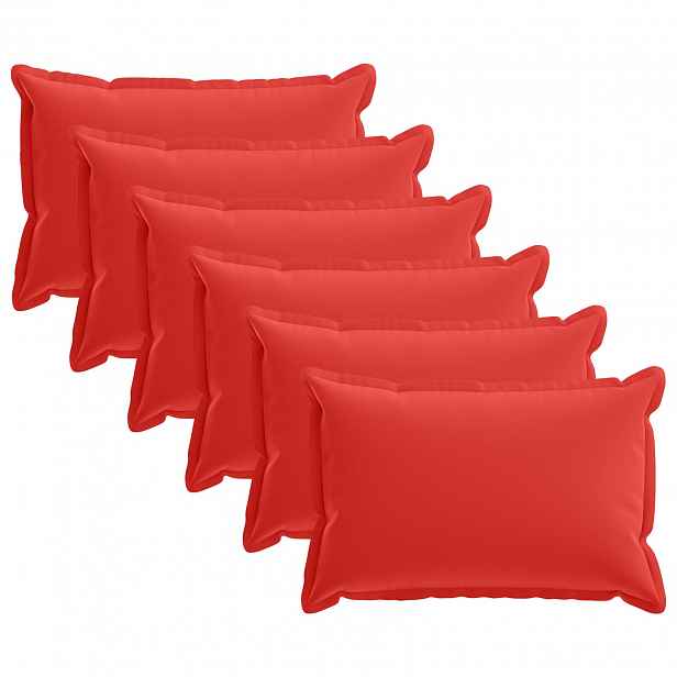 vidaXL Povlak na polštář 6 ks HOUTEN Červená 30 x 50 cm Polyester