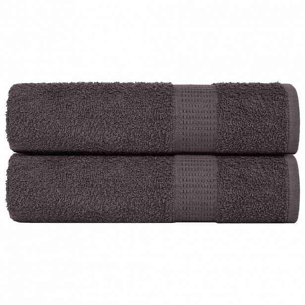 vidaXL Ručníky do sprchy FROGN 2 ks antracitové 70x140 cm 360 g/m²