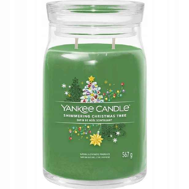 Yankee Candle vonná svíčka Signature velká Shimmering Christmas Tree 567 g