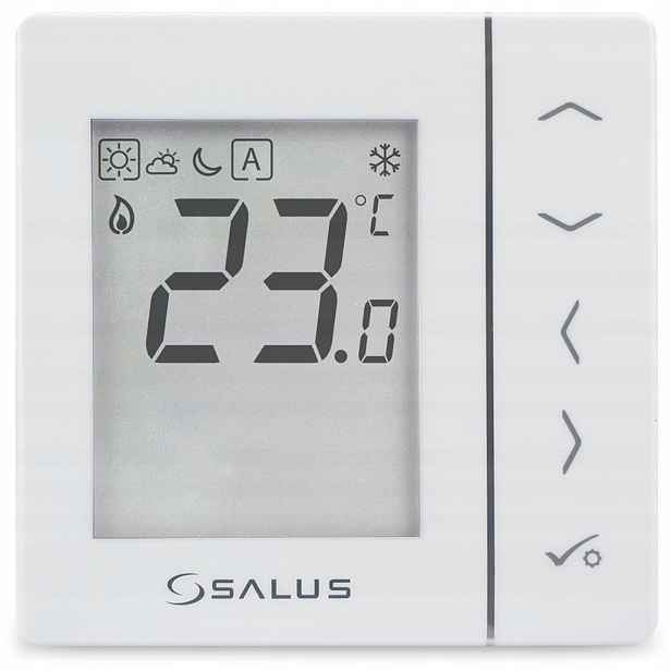 Drátový Podomítkový Regulátor Teploty Salus VS35W Denní Bílý 230V