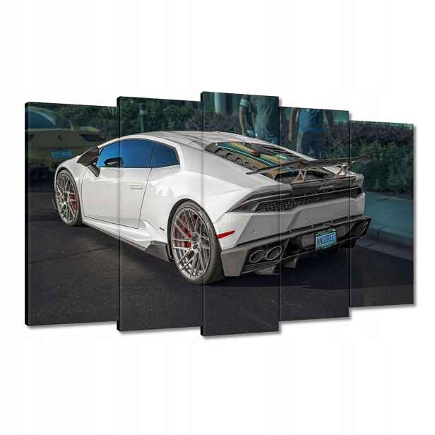 Obrazy 100x60 Bílé sportovní auto