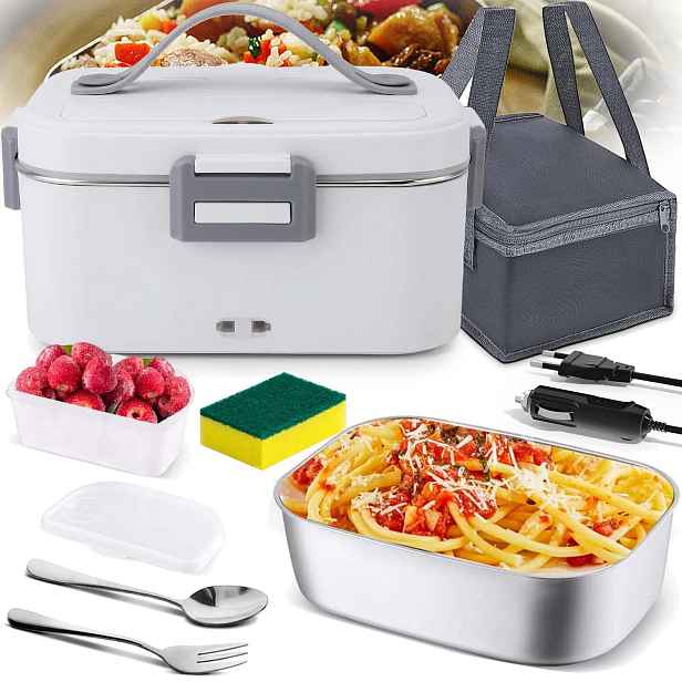 Elektrický Obědový Box Vyhřívaný 1.8L 75W Nerezová Ocel Trvanlivost 12-24V
