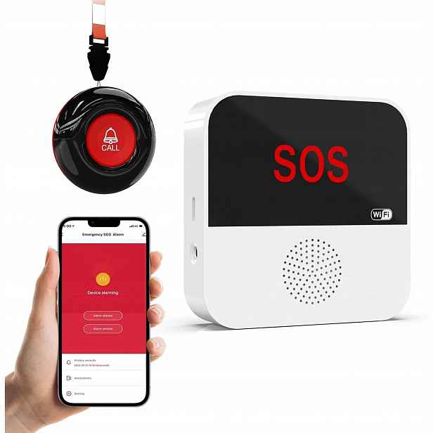 Domácí alarm pro seniory WiFi 2,4 GHz tlačítko Sos paniky Aplikace Tuya