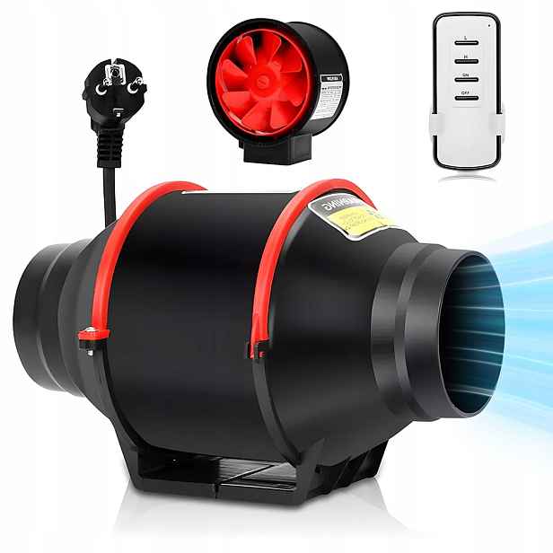 Kanálový Ventilátor 150 MM 540 M³/h 2 Rychlostní Stupně Tichý 80 W 200 Pa