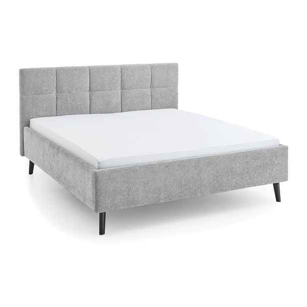 Šedá čalouněná dvoulůžková postel bez roštu 180x200 cm Nova – Meise Möbel