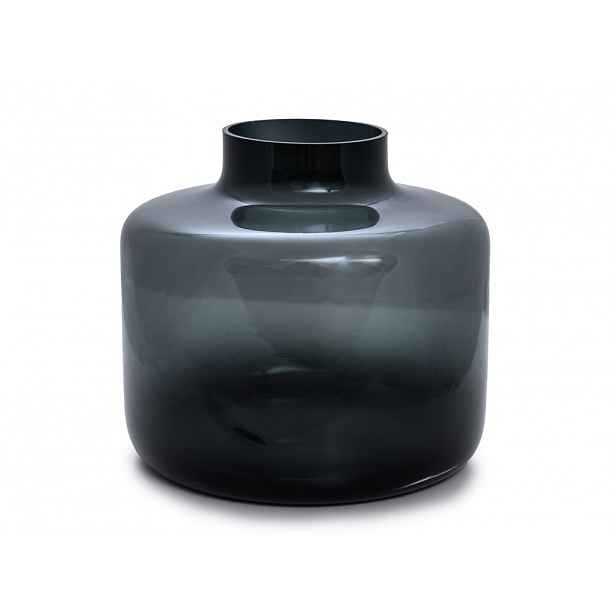 Skleněná váza SALT&PEPPER s kouřovým efektem 20x18 cm