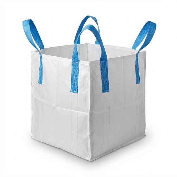 Strend Pro Big Bag vak 1000 kg – 90 × 90 × 120 cm, 972 l, bílý, modré popruhy