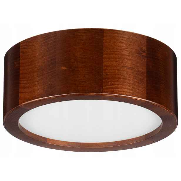 Stropní koupelnová lampa Leja fi200 Ořech Led 1xE27 do koupelny Teplá