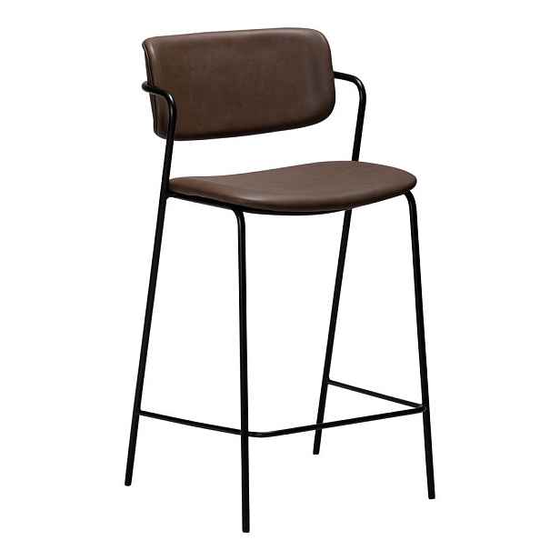 Hnědá barová židle (výška sedáku 67,5 cm) Zed – DAN-FORM Denmark