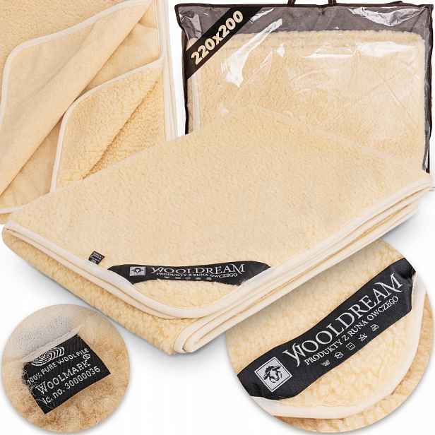 Prostěradlo Australský Merino 100% Baranizovaná Vlna 220x200