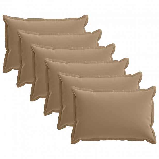 vidaXL Povlak na polštář 6 ks HOUTEN Taupe 30 x 50 cm Polyester