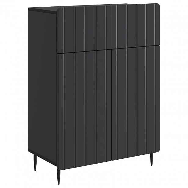 vidaXL Servírovací skříň Černá 66 x 34,5 x 92 cm Kompozitní dřevo