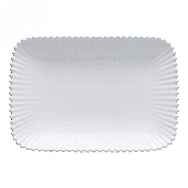 Bílý kameninový tác Costa Nova Pearl, délka 30 cm