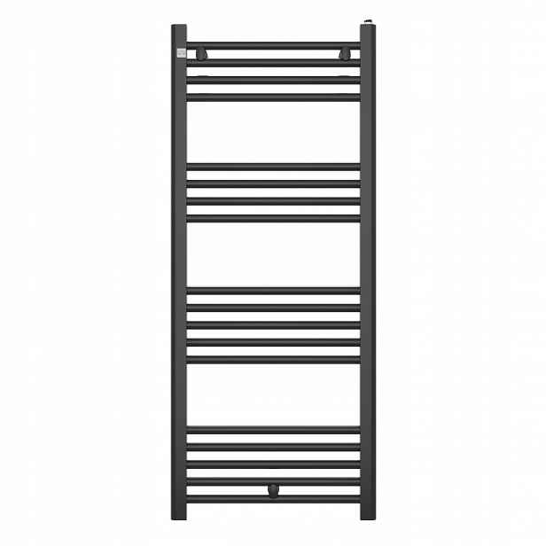 Koupelnový Radiátorový Radiátor 50/120 cm Černý Žebříkový Moderní Puerto