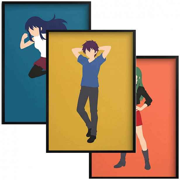 Minimalistický Plakát Anime-Faceless Art Dekorace do herní místnosti