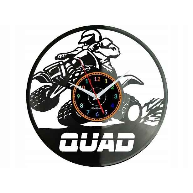 Quad Dárek Originální dekorace do domu Hodiny z vinylové desky