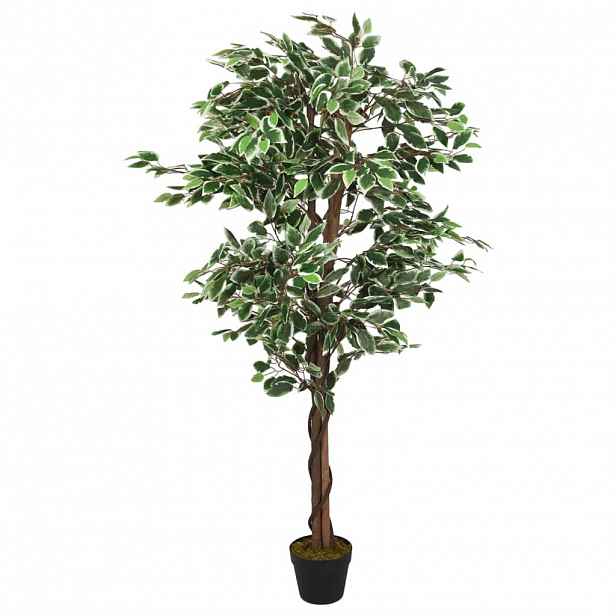 vidaXL Umělý fíkus 630 listů 120 cm zelený