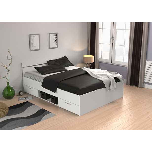 MICHIGAN, postel 140x200 cm, bílá