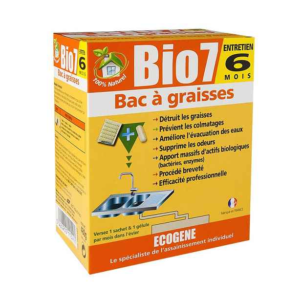 Bio7 Tuky 480 g Graisses enzymy Bio 7 redukce tuků kožichů usazenin