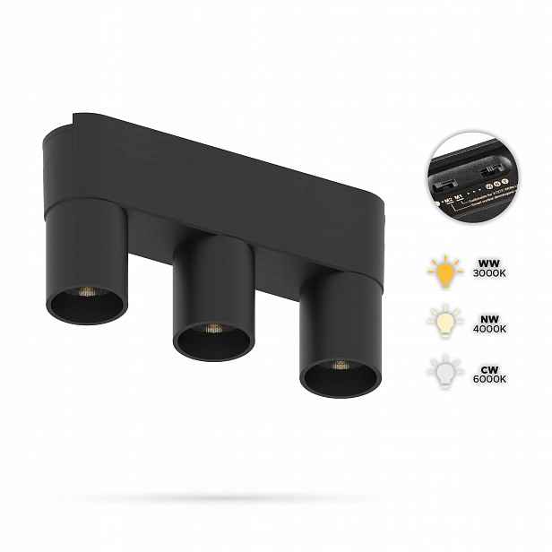 Reflektor Spot 6W 3TM Slim Track FiberFLEX 24VDC 3CCT 3000K, 4000K, 6000K