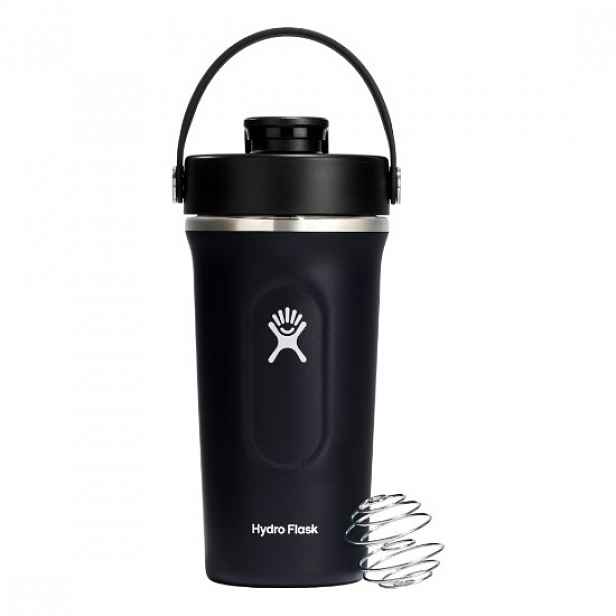 Tepelně izolovaný šejkr, 2 v 1, nerezová ocel, 710 ml, černá - Hydro F