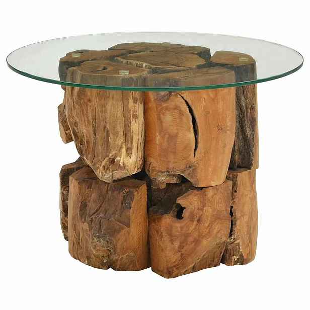 vidaXL Konferenční stolek masivního teak naplavené dřevo 60 cm