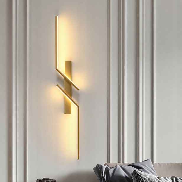 Led Nástěnné Svítidlo Zlaté Chodba Moderní Do Obývacího Pokoje 3000K 24W