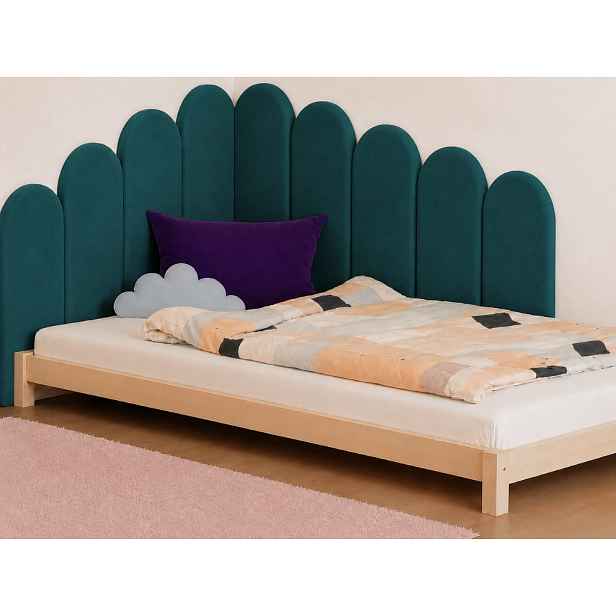 Nástěnný čalouněný panel VELVET ve tvaru oblouku Zvolte barvu: Olivová, Zvolte rozměr: 30x60 cm, Uchycení na zeď: Se samolepícím suchým zipem
