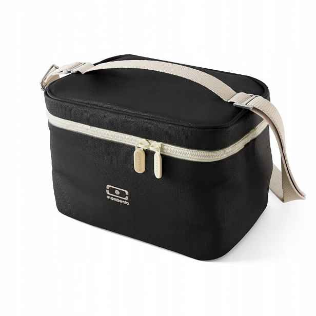 Obědová taška Monbento lunchbag 5000 ml s popruhem Black Onyx