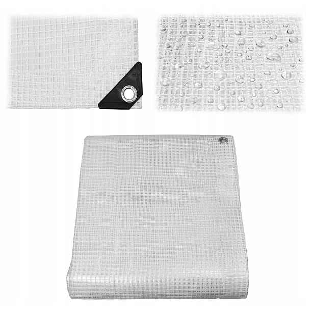 Plachta 6x10 Průhledná Vyztužená 100g Voděodolná Uv