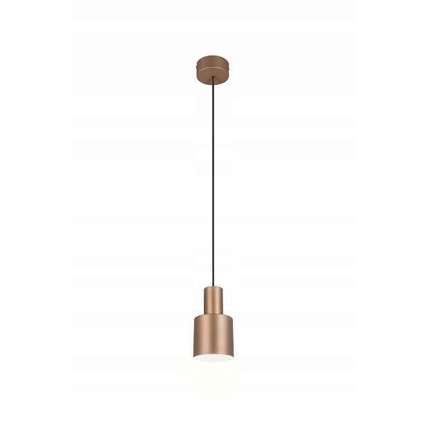 Trio závěsná lampa kávová válcová stínidlo E27 10W