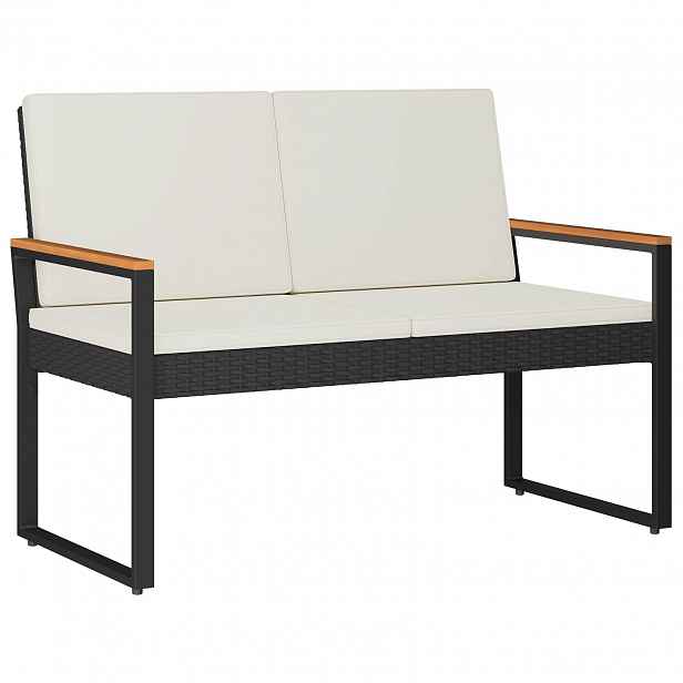 vidaXL Venkovní lavice 2 -Seater 107 x 61 x 80 cm polyratan